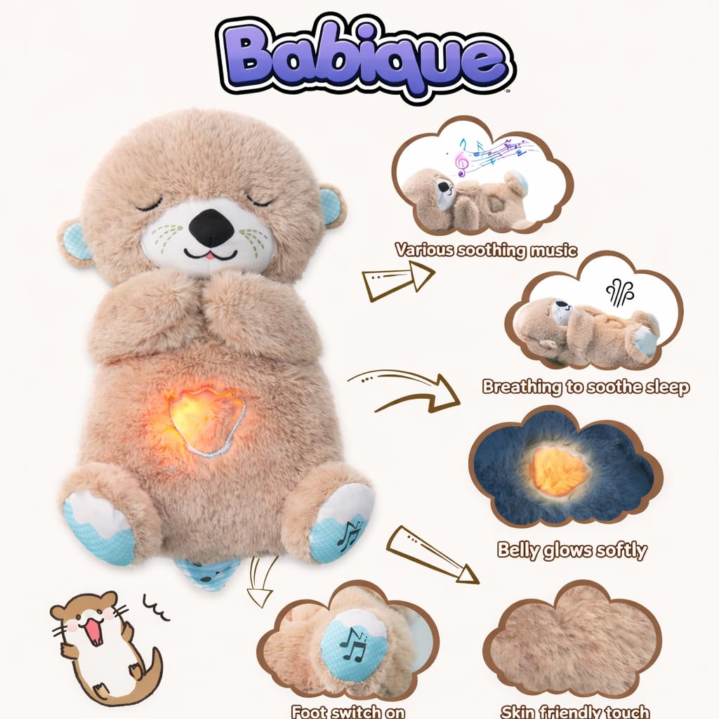 Breathing Otter Plush Toy for Babies