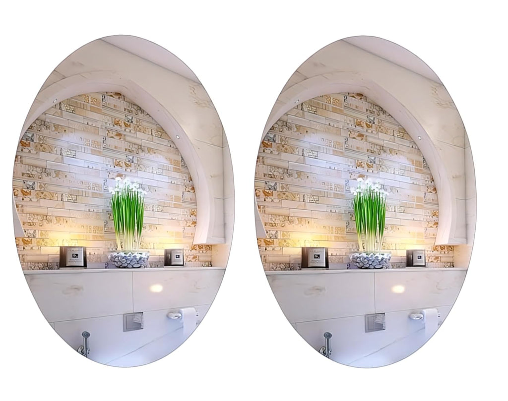 Oval Shape Adhesive Mirror Sticker