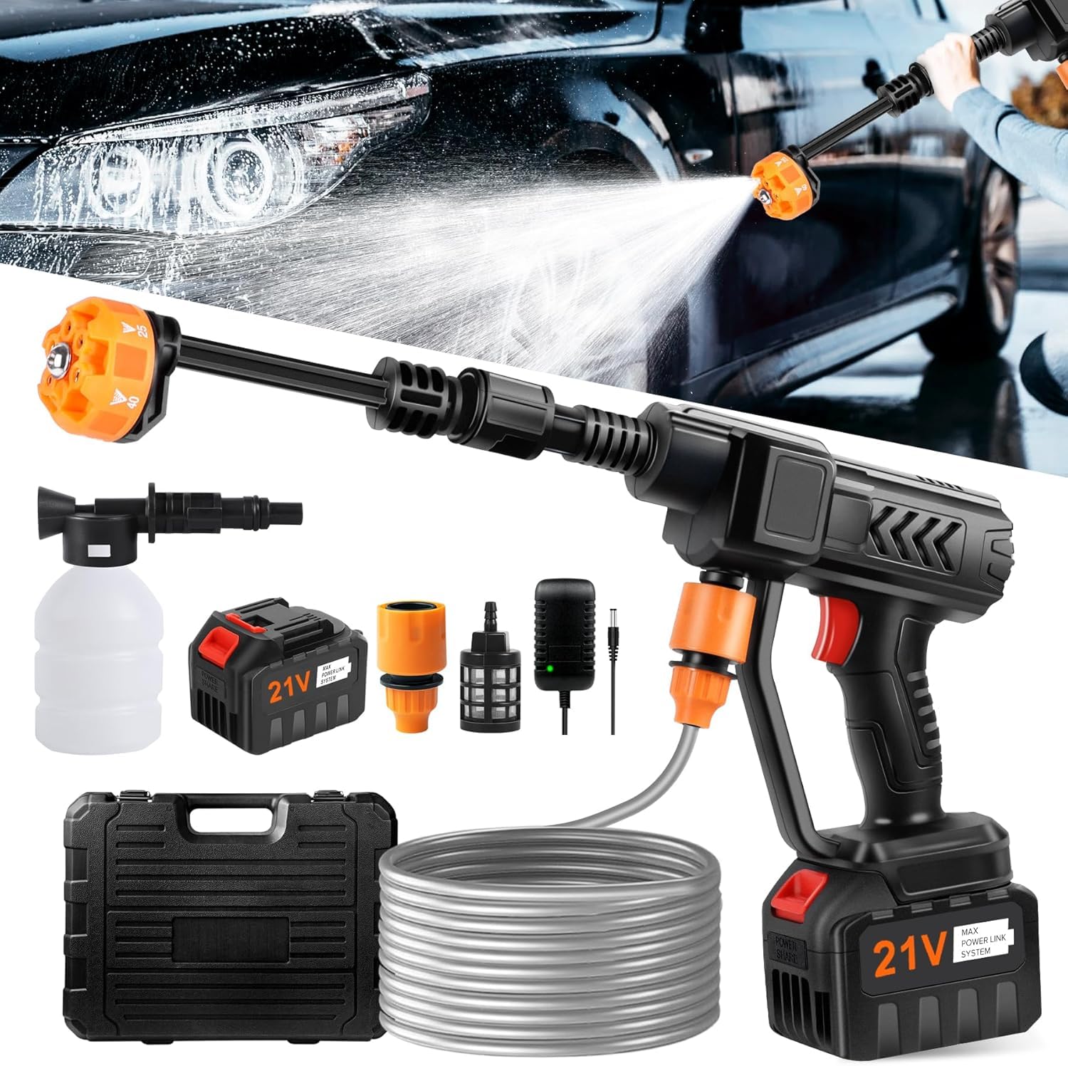 Portable Wireless Pressure Washer Gun