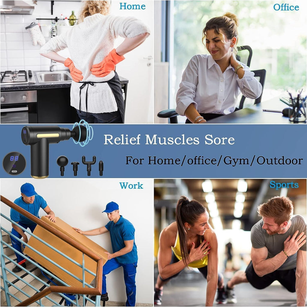 Portable Massage Gun for Pain Relief